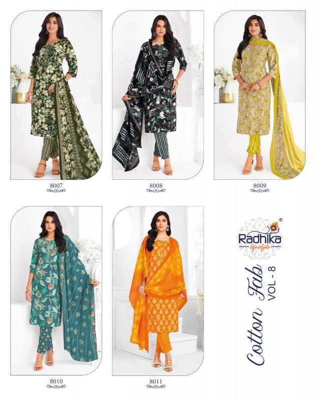 Radhika lifestyle cotton fab vol-8 cotton kurti wholesale